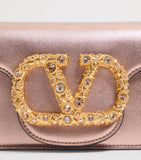 Valentino Garavani Small Leather Locò shoulder bag, imported from the UK
