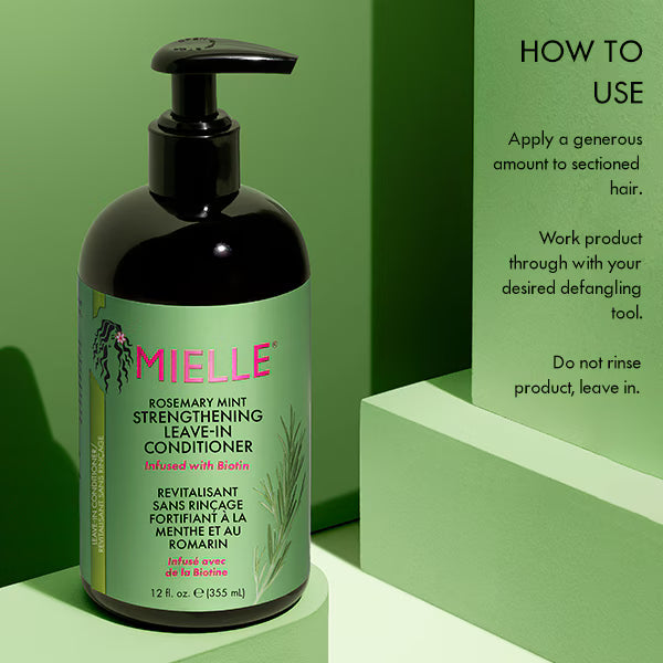 Mielle Rosemary Mint Leave In Conditioner 355ml, imported from the UK