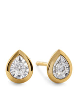 Harrods Monica Vinader Gold Vermeil and Diamond Stud Earrings- Buy online at McGrocer