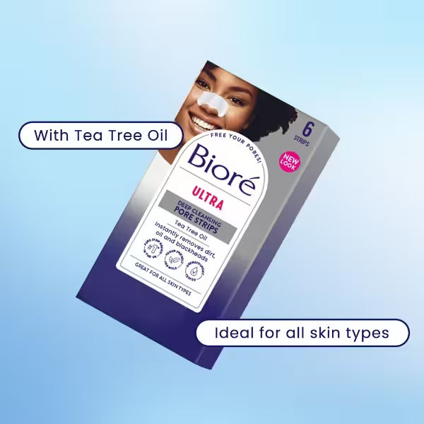 Bioré pore strips with tea tree oil 6 pack - British product