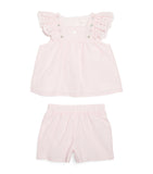 Patachou cotton-blend liberty top and shorts set for children ages 6 months to 4 years, imported from the UK