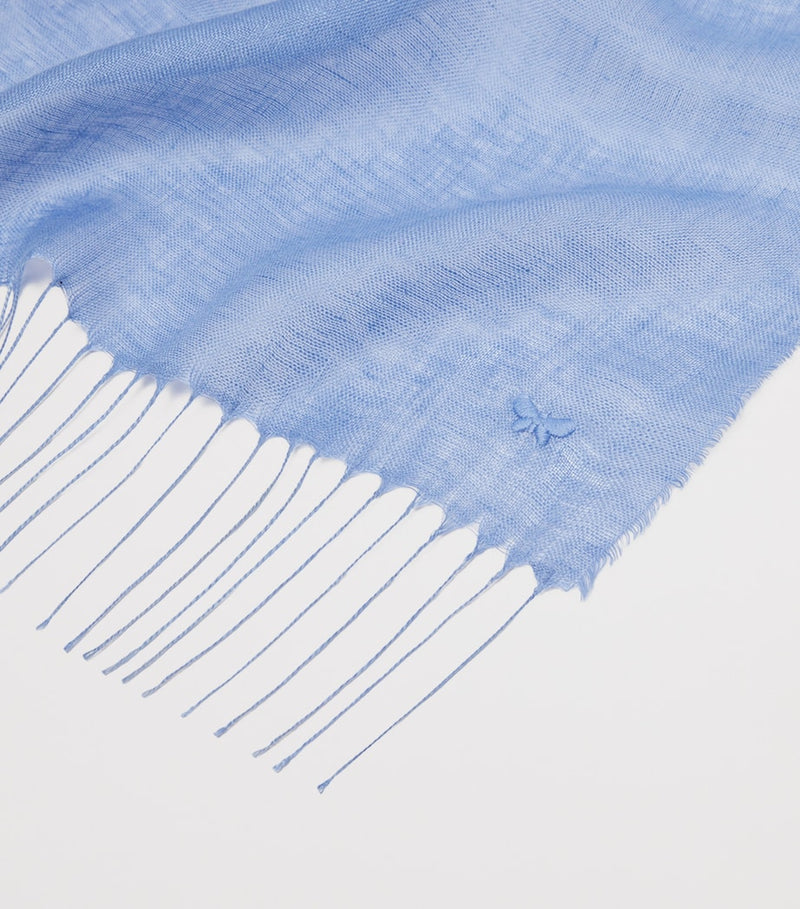Weekend Max Mara linen fringe-trim scarf, UK version