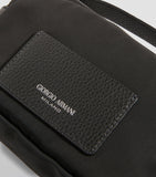 Giorgio Armani mini crossbody bag recycled nylon leather trim (British brand)