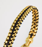 Nialaya box chain bracelet gold-plated 8mm (British brand)