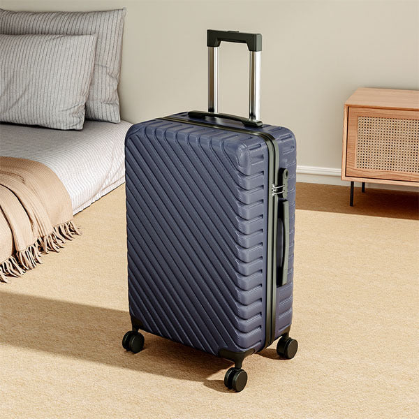 Livingandhome light blue travel suitcase 20 inch, imported from the UK