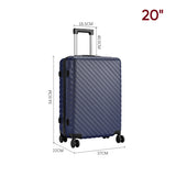 Livingandhome light blue travel suitcase 20 inch, imported from the UK