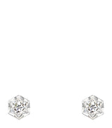 Harrods Chaumet White Gold and Diamond Bee de Chaumet Stud Earrings- Buy online at McGrocer