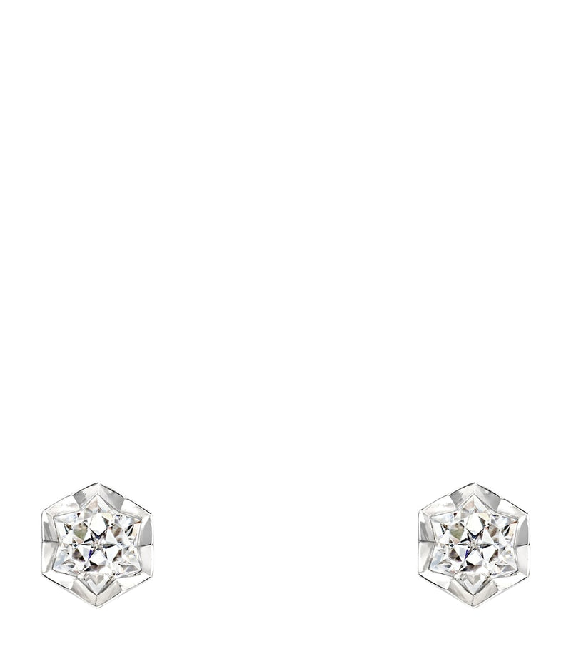 Chaumet Bee de Chaumet white gold diamond stud earrings - British product