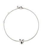 Monica Vinader sterling silver heart chain bracelet, UK version
