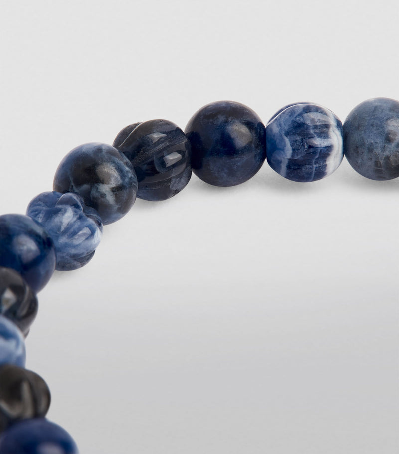 Tateossian sodalite and sterling silver discs bracelet, UK version