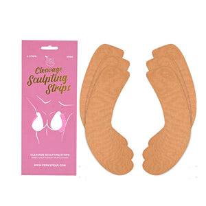 Perky Pear Cleavage Sculpting Breast Tape Strips Beige 6 Count