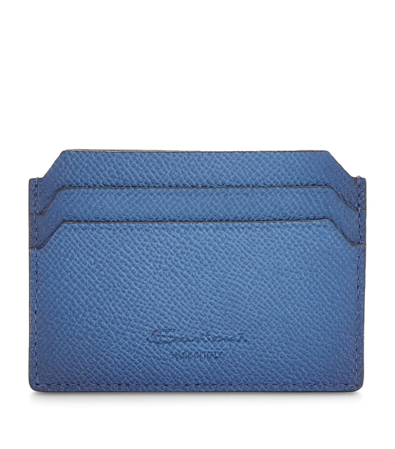 Santoni leather card holder 7x11cm, imported from the UK