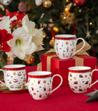 Villeroy & Boch Toy's Delight Anniversary porcelain mugs set of 4 (British brand)