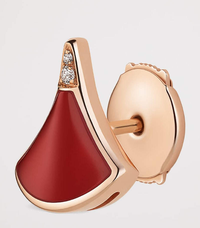 Bvlgari Divas Dream earring rose gold carnelian diamonds (British brand)