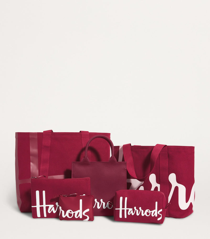 Harrods large cotton logo tote bag, UK version