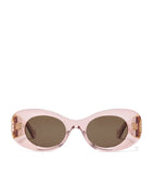 LOEWE oval sunglasses with bevelled acetate frame, imported from the UK