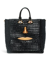 Harrods Schiaparelli Raffia Face Tote Bag- Buy online at McGrocer