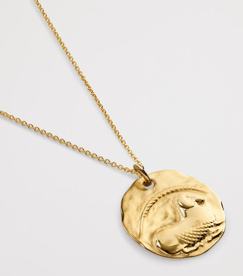 Monica Vinader Aries zodiac necklace gold vermeil - British product