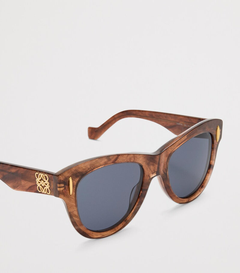 Loewe Screen sunglasses acetate round gold-tone temples, UK version