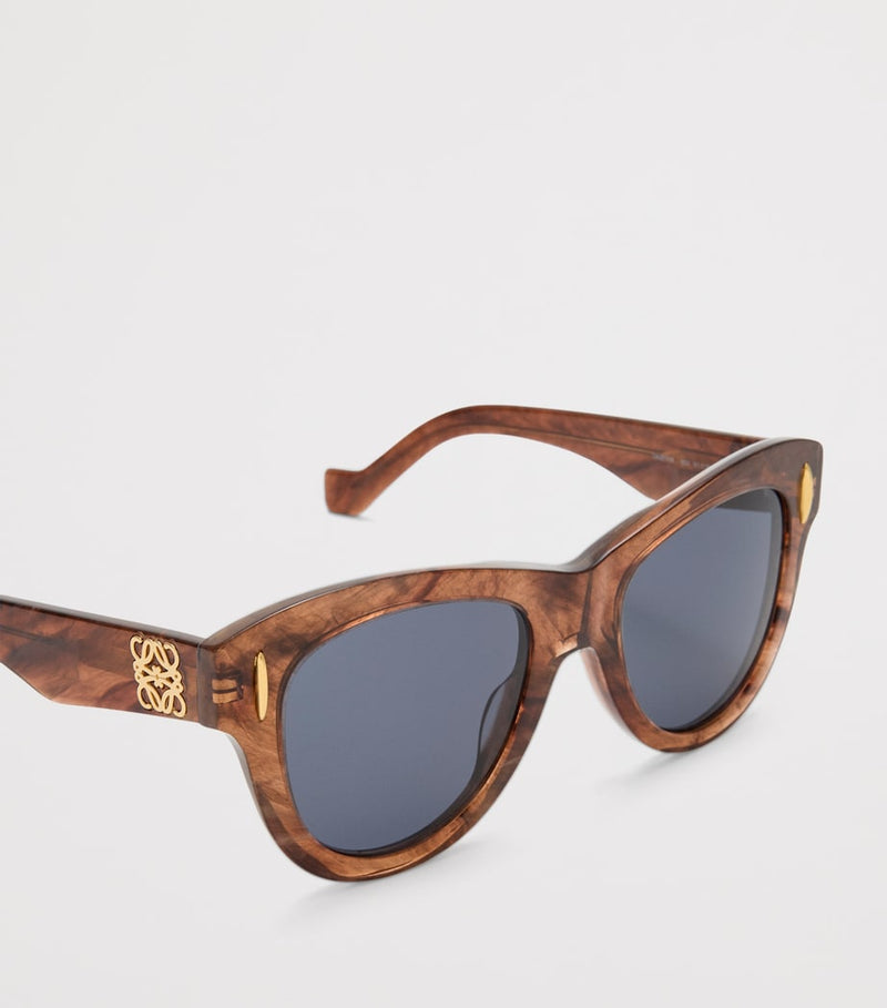 Loewe Screen sunglasses acetate round gold-tone temples, UK version