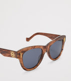 Loewe Screen sunglasses acetate round gold-tone temples, UK version