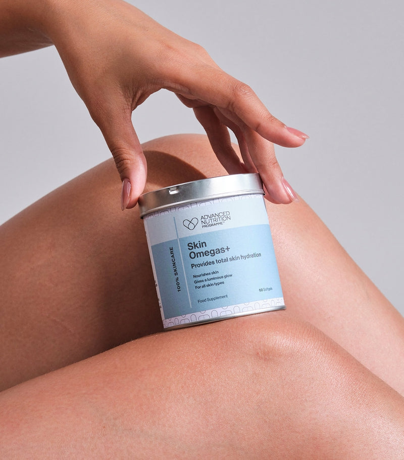 Advanced Nutrition Programme Skin Omegas+ skin supplement 60 softgels, imported from the UK