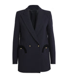 Regular Fit Virgin Wool Overcoat with Notched Lapels