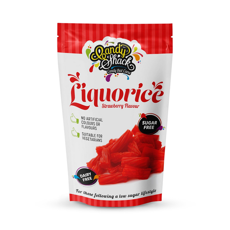 Candyshack sugar free strawberry liquorice 120g - British product