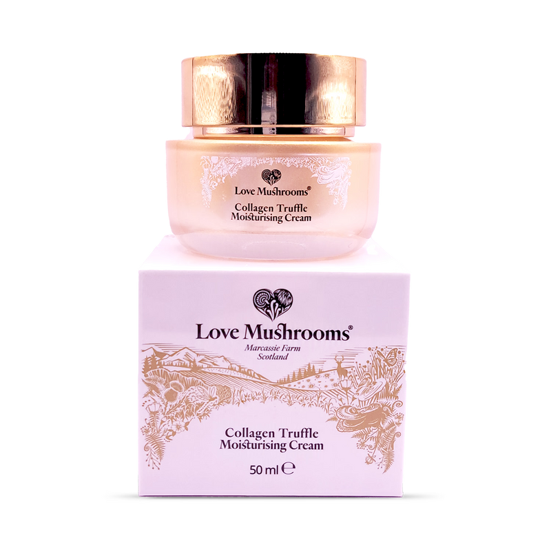 Love Mushrooms Collagen Truffle Moisturiser, imported from the UK