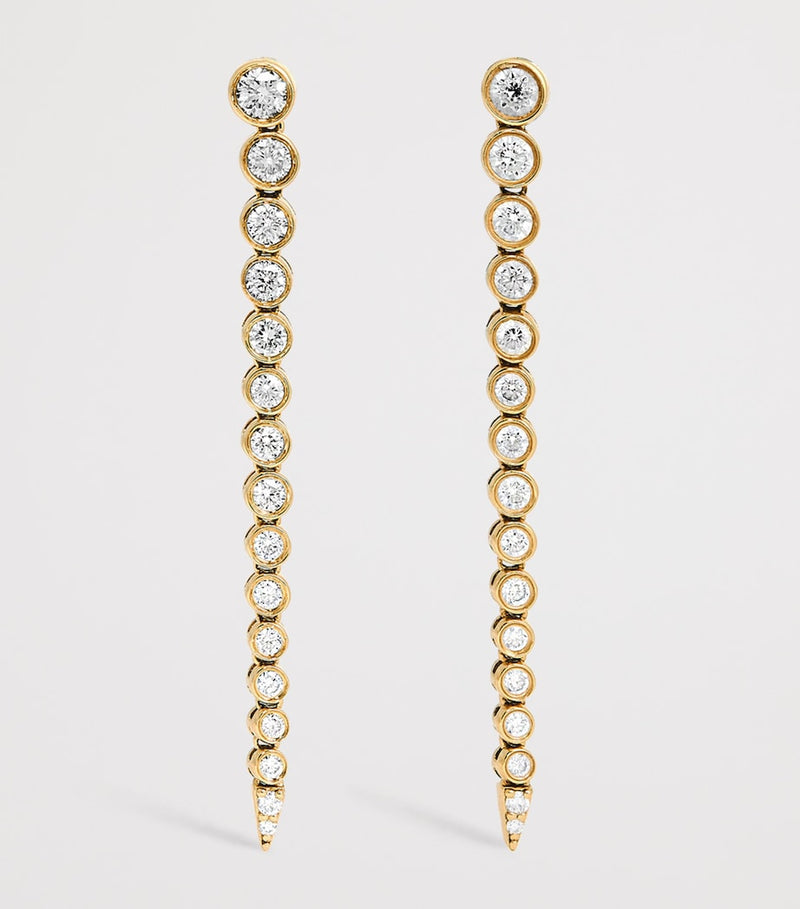 Persée Danaé gradient yellow gold diamond earrings (British brand)