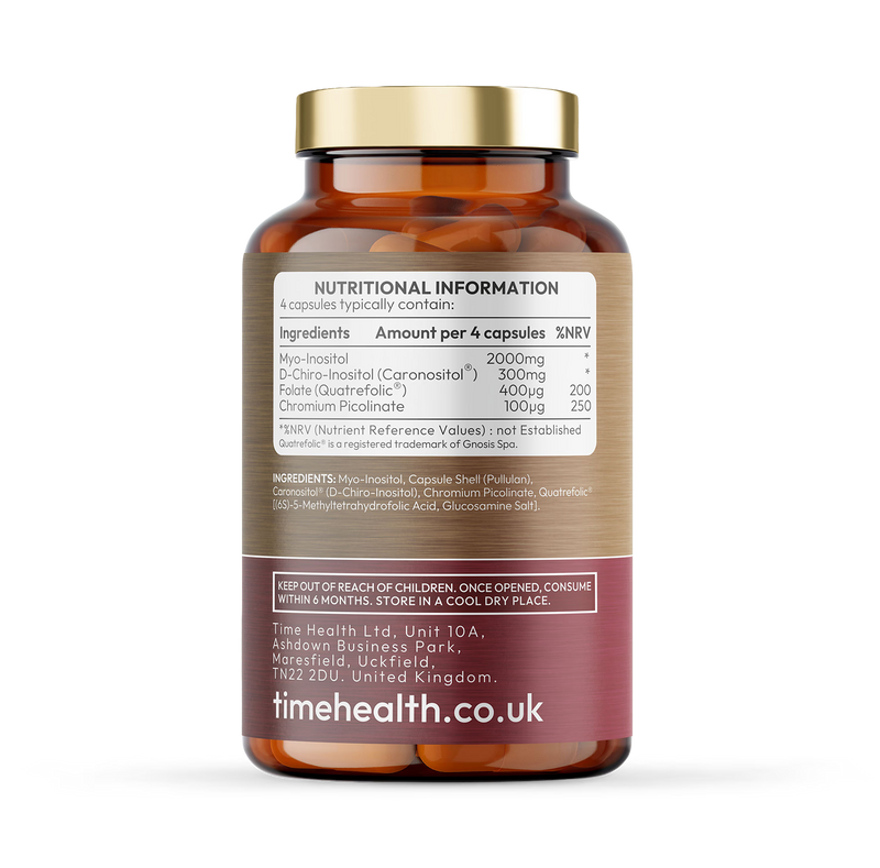 Time Health Inositol Complex supplement 180 capsules, imported from the UK