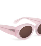 Alaïa oval sunglasses baby pink acetate - British product