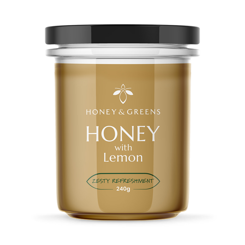 Honey & Greens honey lemon 240g, imported from the UK