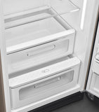 Retro Stainless Steel Fridge with Humidity Control and Temperature Zone