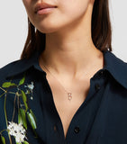 Persée white gold alphabet diamond necklace (British brand)