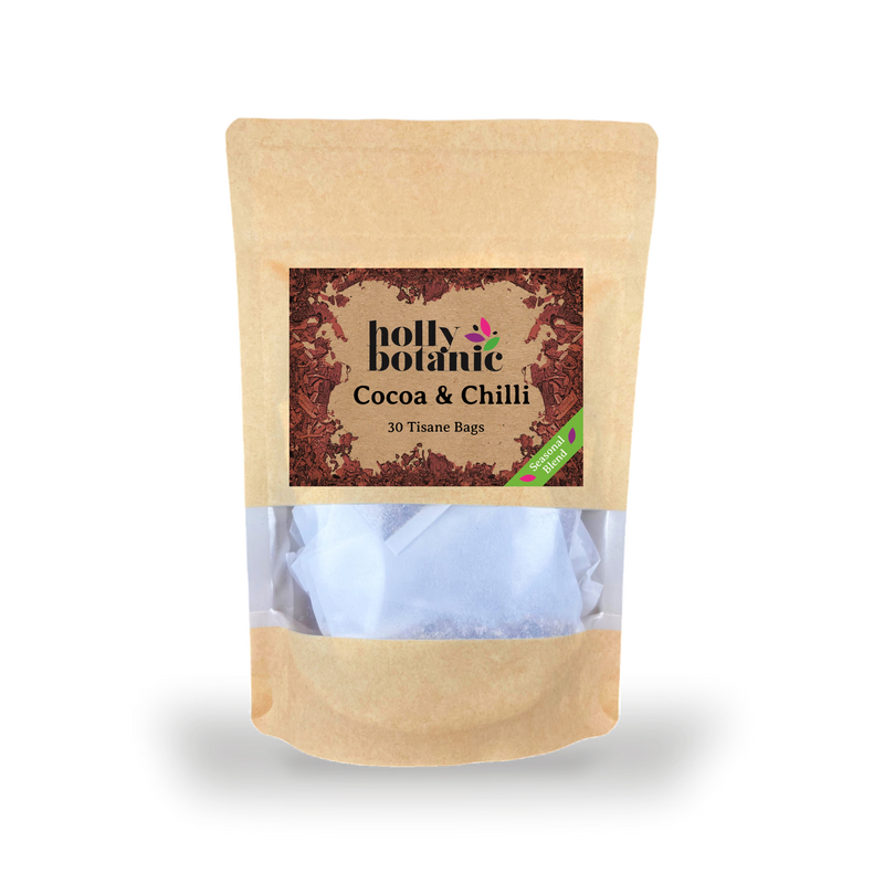 Holly Botanic cocoa chilli tisane 30 tea bags (British brand)