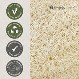Hydrea London Egyptian Loofah Facial Pads 2-Pack, imported from the UK