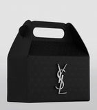 Saint Laurent embossed takeaway box bag in calfskin, UK version