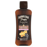 Hawaiian Tropic beskyttende tørrolje SPF 15 Mini 100ml