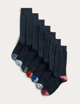 M&S M&S Cool & Fresh Colour Block Cotton Rich Socks (7 Pack)- Buy online at McGrocer