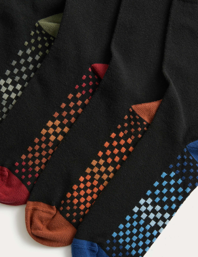 M&S cotton rich socks Cool & Fresh Geo 7-pack - British product