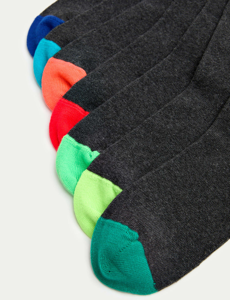 7 pack of school cotton-rich ankle socks (British brand)