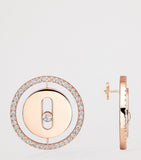 Messika Lucky Move stud earrings 18kt rose gold 0.32ct diamonds - British product