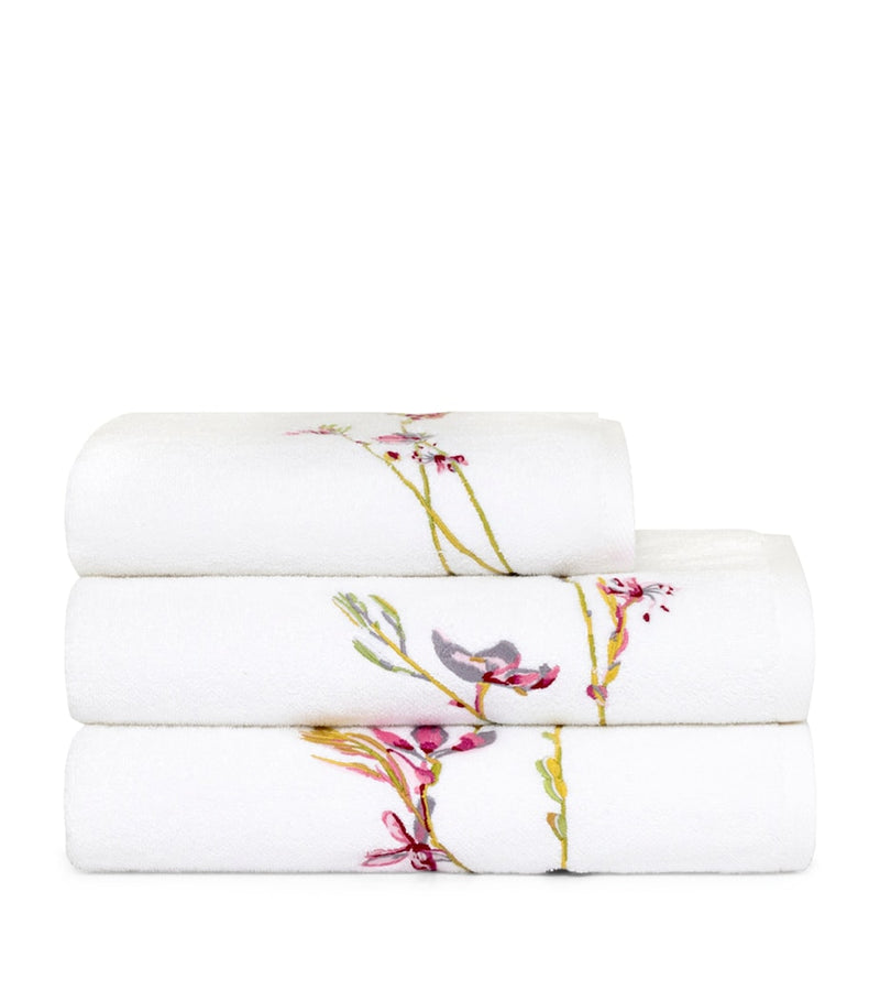 Yves Delorme floral Gaura bath mat 90cm x 160cm (British brand)