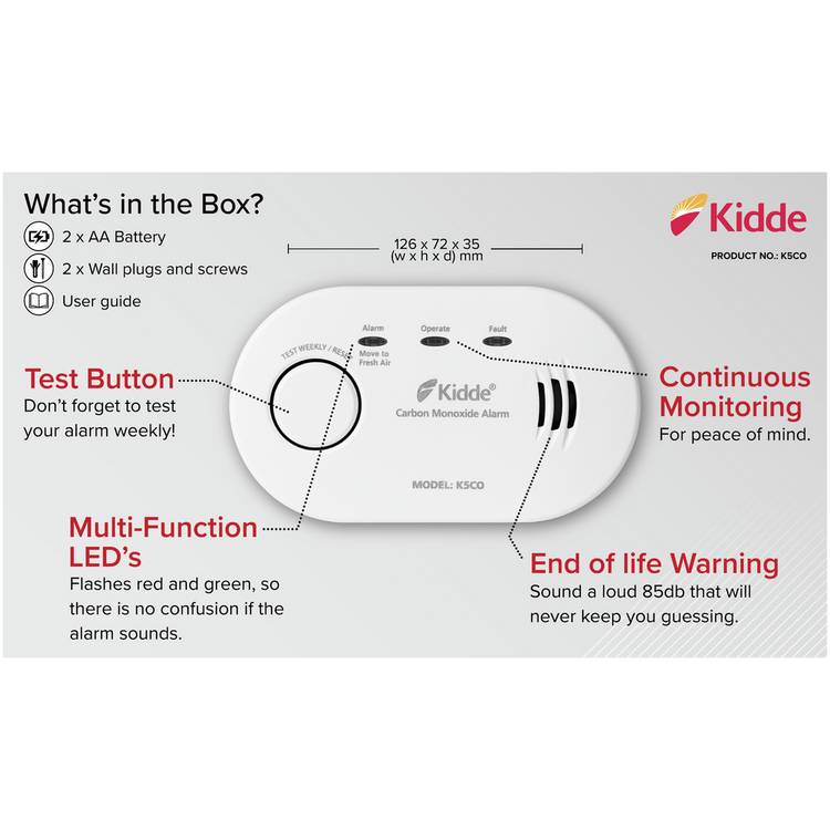 Kidde carbon monoxide alarm (British brand)