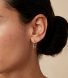Astrid & Miyu white gold twist hoop earrings, UK version