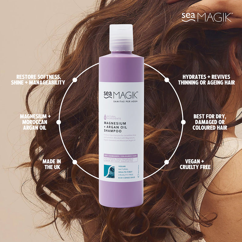 Magnesium and Argan Oil Nourishing Shampoo for Dry and Coloured Hair 300ml
