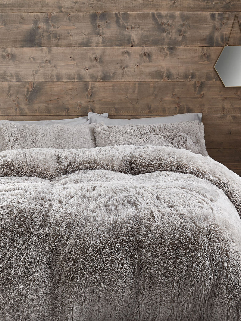 Catherine Lansfield Silver So Soft duvet cover set - British product