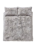 Catherine Lansfield Silver So Soft Cuddly Deep Pile Duvet Cover and Pillowcase Set