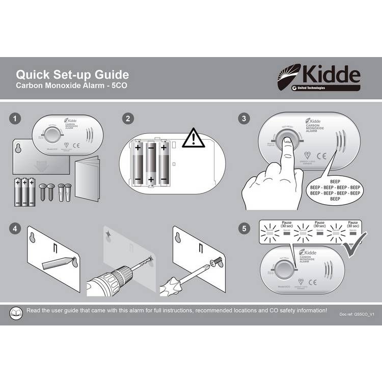 Lifesaver carbon monoxide alarm twin pack - British product